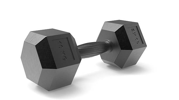 Two black dumbbells isolated. Rubberized heavy dumbbells for fitness, sport, weight exercises and hand muscle building on white background