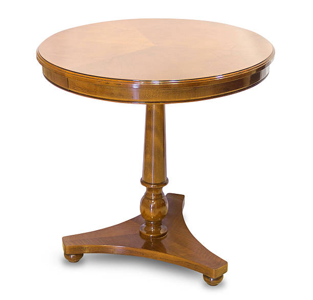 istock Wooden round coffee table 2246933847