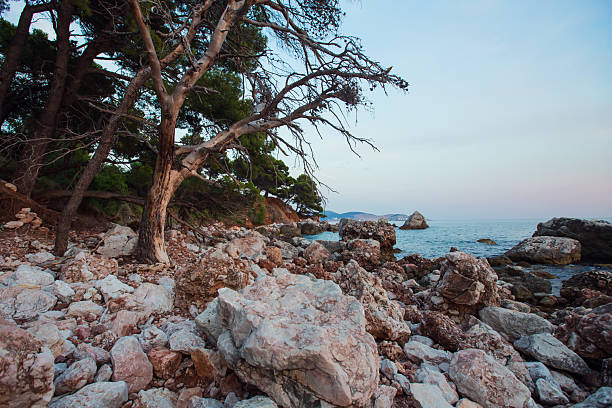 View to the beach in Sutomore, Montenegro