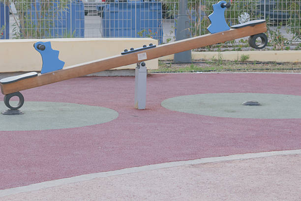 istock Empty spring rider playground equipment designed for two children to play together 2246939452
