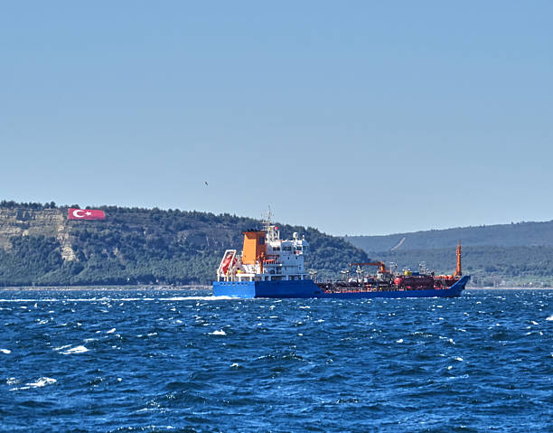 istock Tanker ship crossing Canakkale strait 2246947072