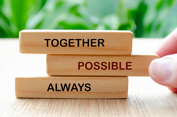 istock Together possible always text on wooden blocks. 2246951335