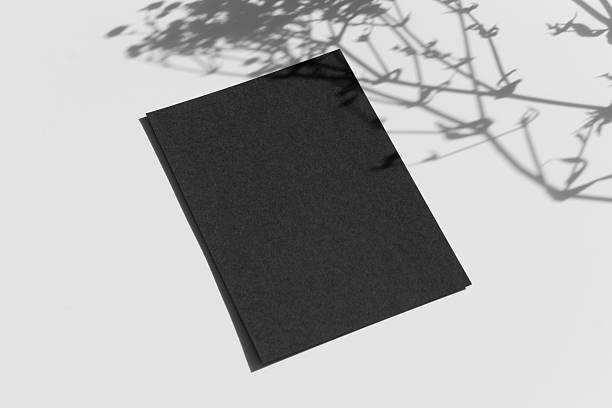 istock Black flyer, postcard, invitation mockup, shadow overlay, 5x7 ratio 2246978953
