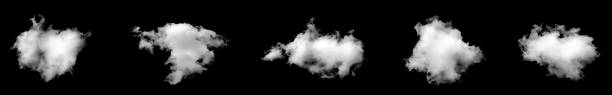 istock Realistic isolated cloud formations on a black background, ideal for weather design, sky overlays, digital effects, and atmospheric elements in professional graphic and multimedia projects. 2246979616