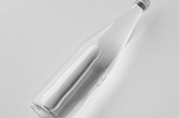 Decoration Bottle on Aqua Background, 3D Rendering