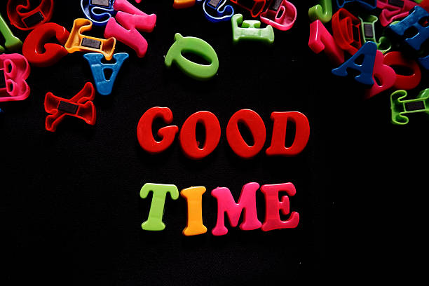 istock colorful 3d alphabet say good time on black background 2246982987