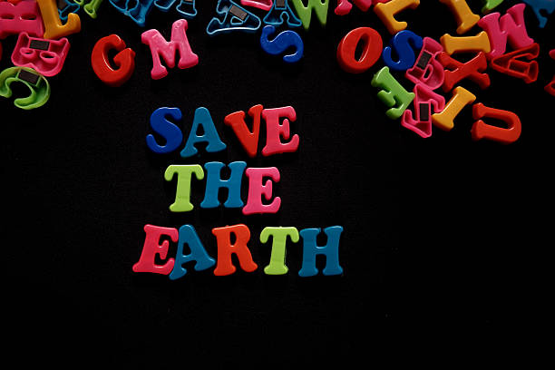 istock colorful 3d alphabet say save the earth text on black background 2246983234