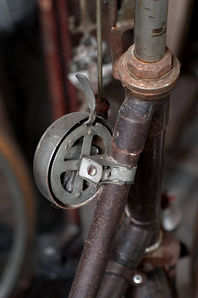 istock Vintage Rusty Bicycle with Tarnished Bell and Worn Handlebars 2246984126