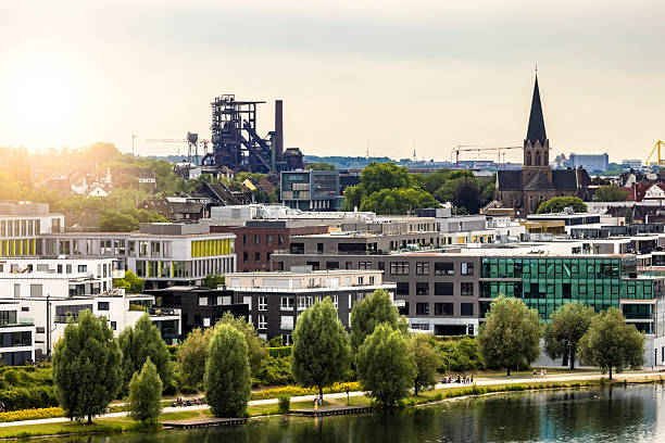 istock Dortmund Skyline. Residential area with lake 2246991798