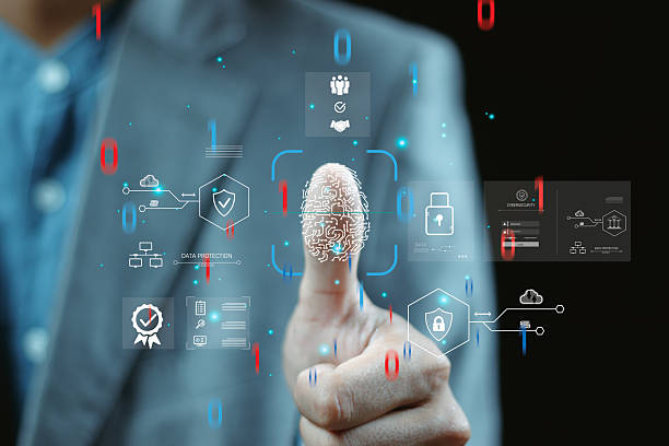 istock Fingerprint scanning is a biometric technology that analyzes and records biometric authentication, identity verification, data protection, privacy, and secure digital access. 2246992004