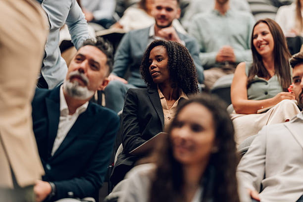 istock Conference diverse business people attending a professional seminar 2247002682