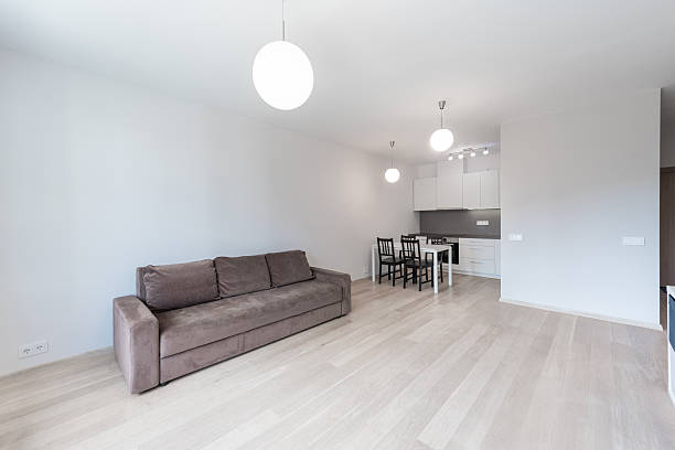 istock Modern Home Apartment Living Room with Kitchen and Dining Area 2247014260