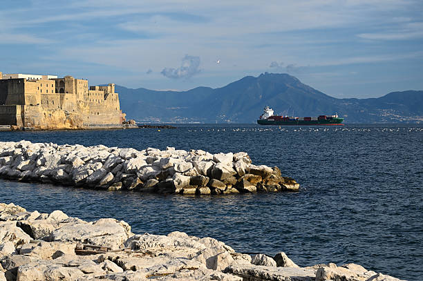 istock Castel dell'Ovo and breakwaters in Naples, Italy 2247016029