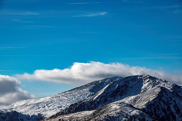 snowcapped mountain landscape showing the Nockalm region in the Austrian southern district of Carinthia