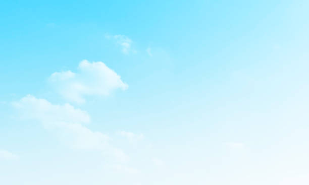 istock Blue pastel sky with white fluffy cloud. Cumulus clouds background. Cloudscape morning sky. 2247027110