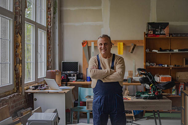 istock Portrait of a carpenter in a workshop 2247029359