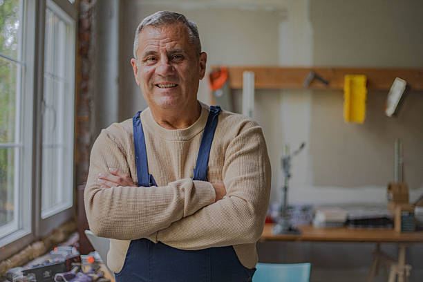 istock Portrait of a carpenter in a workshop 2247029415