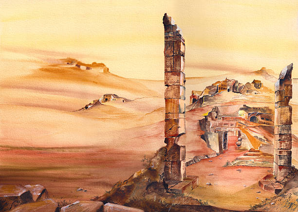Burnt ochres and yellows traditional colors with copy space