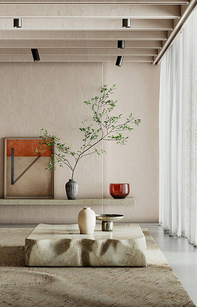 istock Large luxury modern bright interiors Living room mockup illustration 3D rendering image 2247034644
