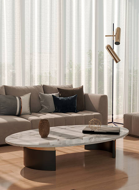 istock Large luxury modern bright interiors Living room mockup illustration 3D rendering image 2247034926
