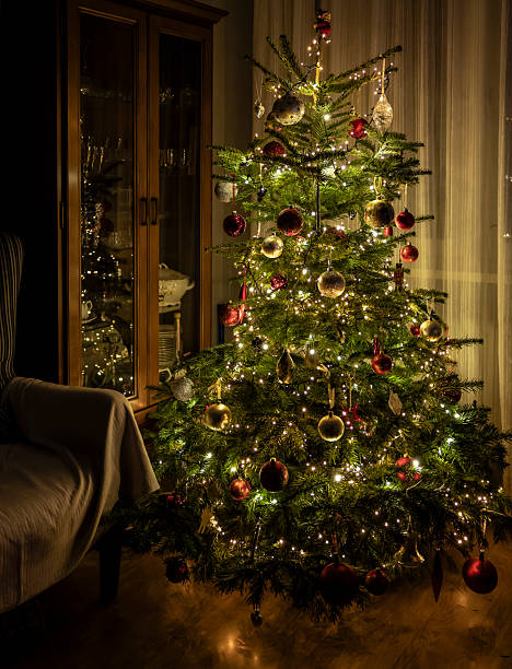 istock Christmas tree in cozy living room. 2247037989