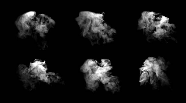 istock White smoke or mist cloud isolated on black background, realistic fog texture effect for photo editing, design overlay, or Halloween theme. Ideal for vapor, steam, or ghostly atmosphere visuals. 2247050267