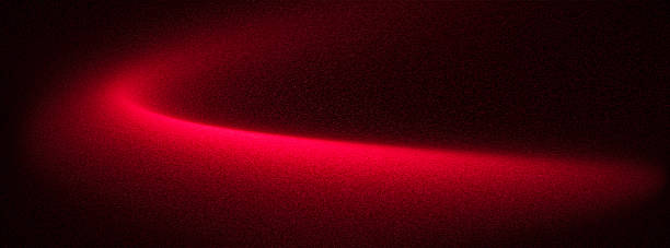 istock Powerful and dramatic red light trail curves across a dark, textured background. An abstract image suggesting speed, motion, or intense energy. 2247055793