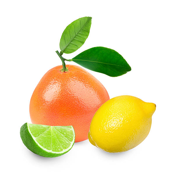 istock Citrus fruits. Fresh grapefruit, lemon and lime on white background 2247056684