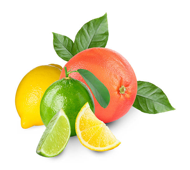 istock Citrus fruits. Fresh grapefruit, lemons and limes on white background 2247056693