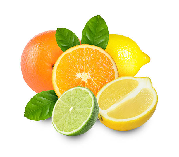 istock Citrus fruits. Fresh oranges, lemons and lime on white background 2247056695
