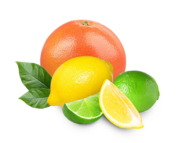 istock Citrus fruits. Fresh grapefruit, lemons and limes on white background 2247056700