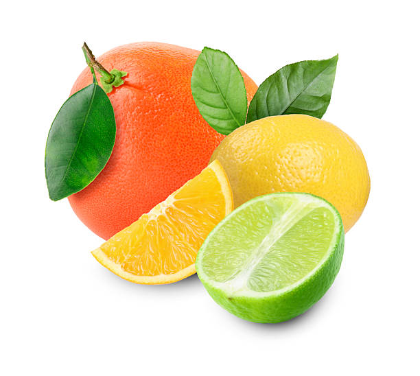 istock Citrus fruits. Fresh grapefruit, lemons and lime on white background 2247056713