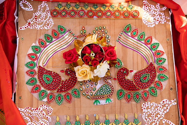 istock Indian traditional wedding ceremony ritual items close up 2247065644