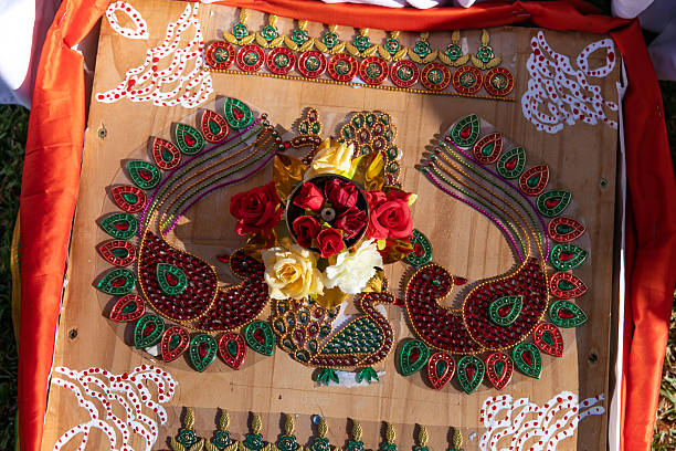 istock Indian traditional wedding ceremony ritual items close up 2247065663