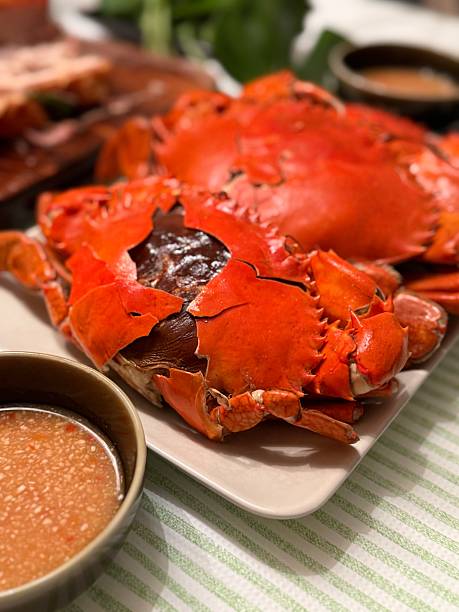 The crab is on the table