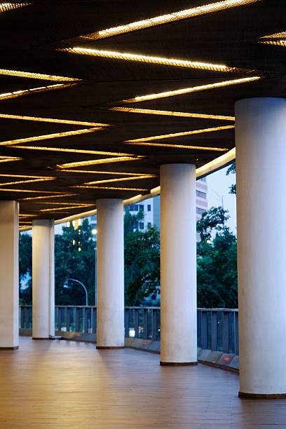 istock Beautiful colorful dusk day outdoor architecture ceiling pillar structure building landscape view 2247073394