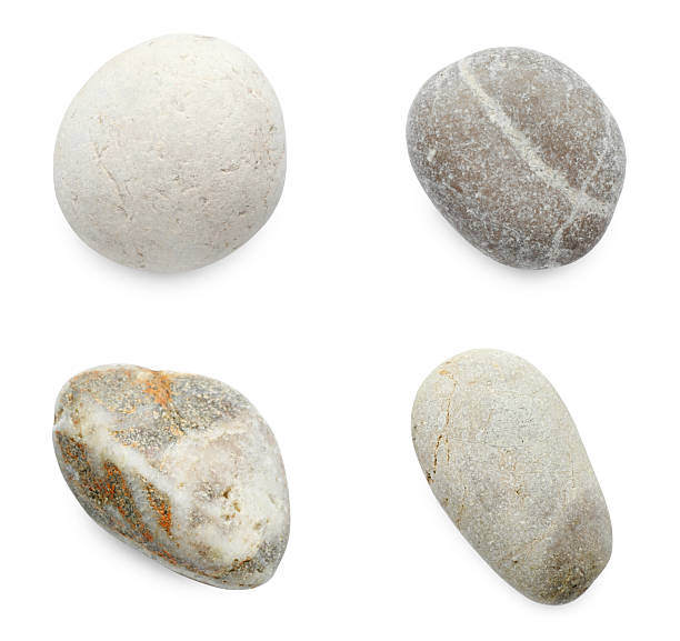 istock Sea pebbles. Different stones isolated on white, set 2247073830