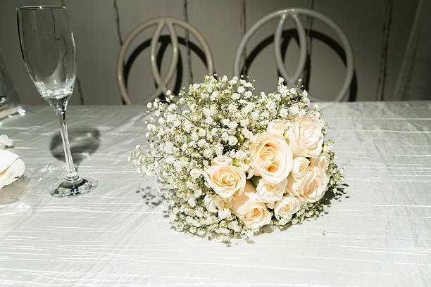 the new  wedding table decorated with flowers in Romania , 2026