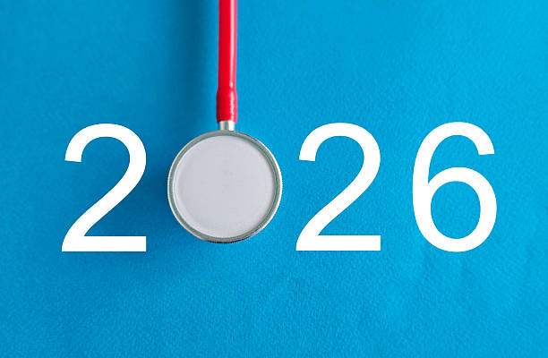 istock Stethoscope positioned on bright blue background with the number 2026 2247080117