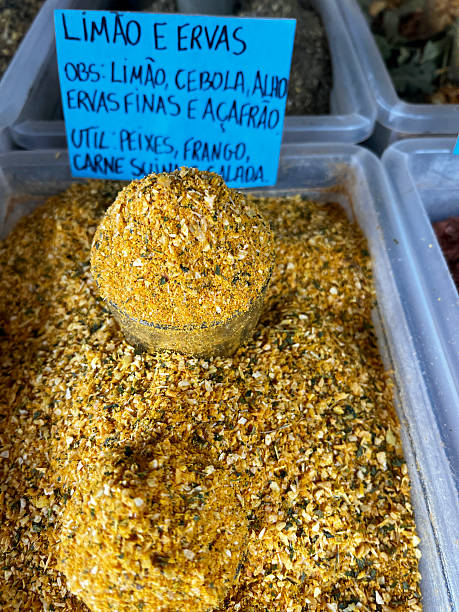 Spices on sale at Framers Market fried garlic pieces