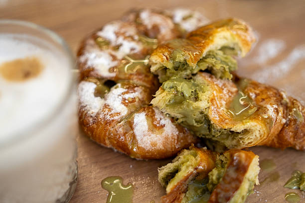 Macro Shot of Pistachio Croissant