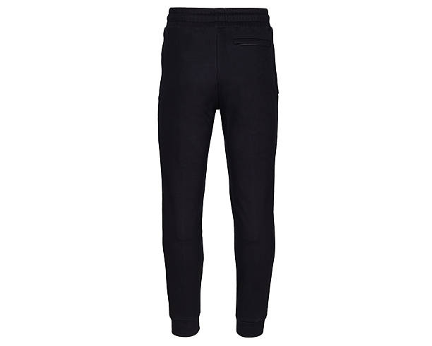 istock Mens black cuffed jogger pants back view isolated 2247096827