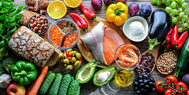 istock Food products representing the Mediterranean diet 2247098764