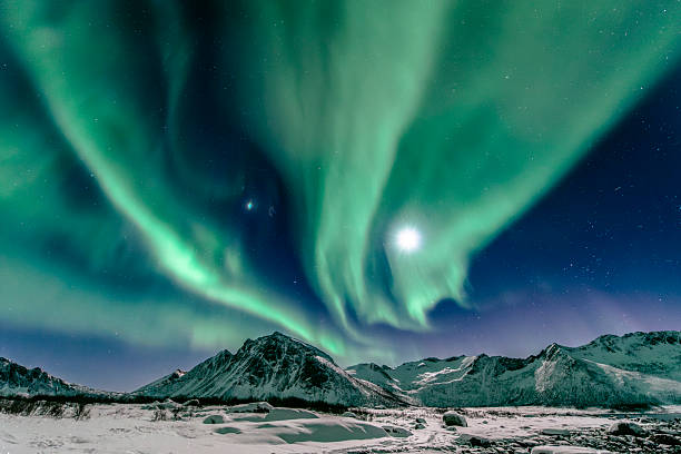 istock Aurora Northern Polar light in night sky over Northern Norway 2247103912
