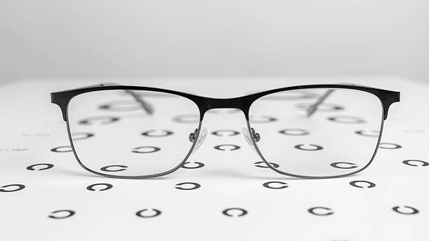 istock A pair of black glasses sits on a white background 2247104714