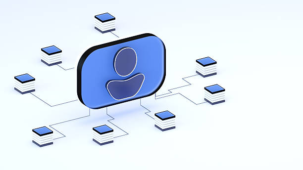 Network Abstract 3d conceptBig data
