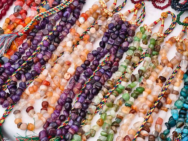 Multi Semi Precious Stone Necklace.Colorful Necklace.
