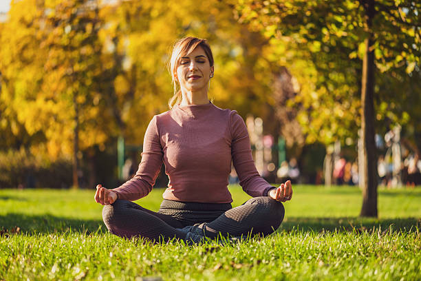 istock Exercising in park in autumn 2247108983
