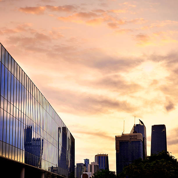 istock Bangkok cityscape view with modern buildings during sunset 2247111159