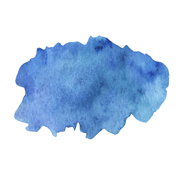 istock Watercolor vector blue wash.Vibrant watercolor splash isolated on white background.Deep winter background 2247111936